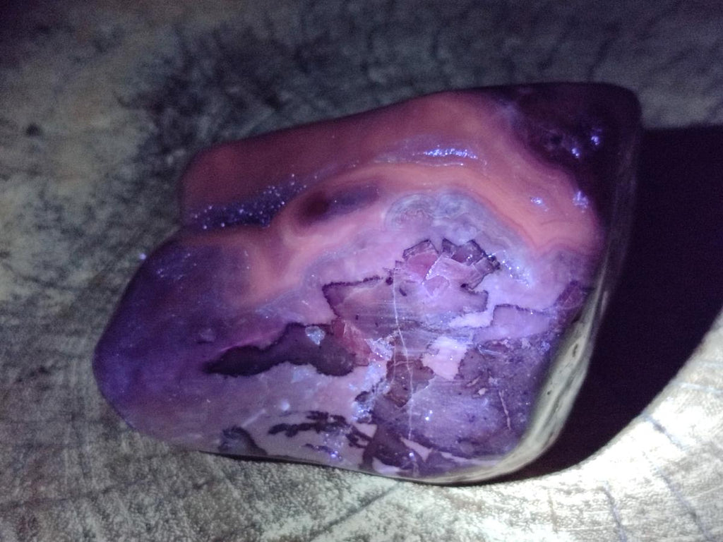 Polished Rare Fluorescent Large Cobaltion Dolomite and Aragonite on Dolomite x 1 From Congo