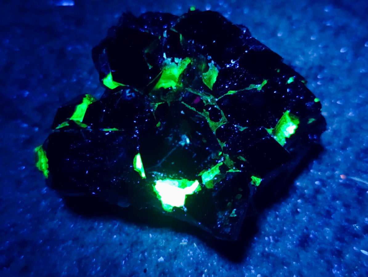 Natural Schorl Black Tourmaline Specimen with Hyalite Opal x 1 From Erongo, Namibia