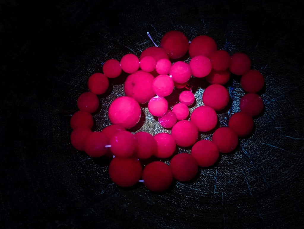 Hand Made Faceted Ruby Bead Necklace x 1 From Karnataka, India