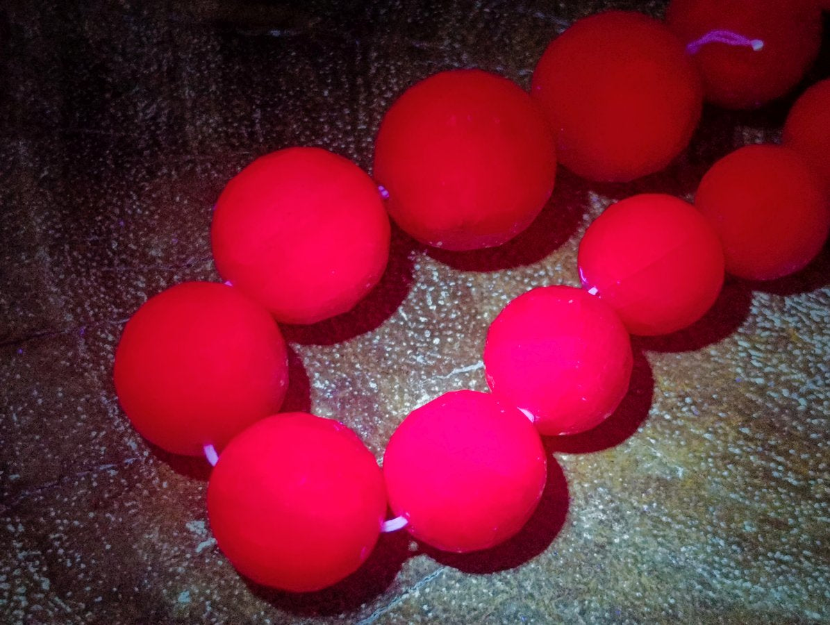 Hand Made Faceted Ruby Bead Necklace x 1 From Karnataka, India