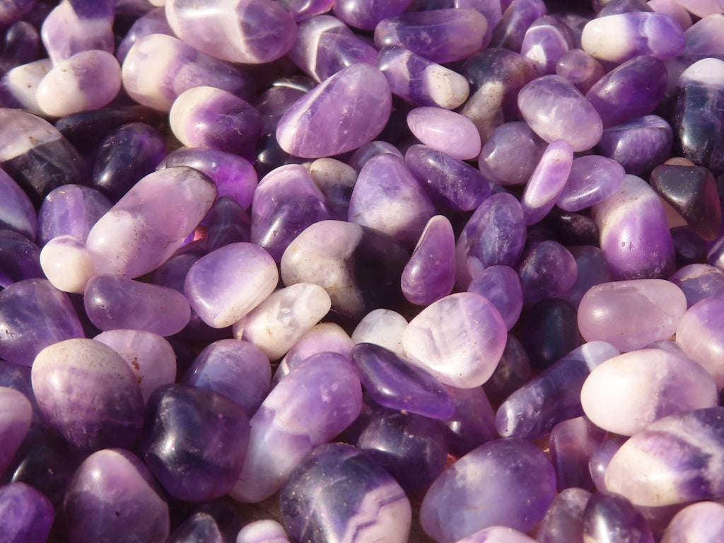 Polished Mini Craft Amethyst Tumble Stones 500g Tub From Zambia (Sold Per Item)