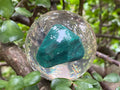 Natural Cobbed Malachite in PVC Resin Sphere x 1 From Congo