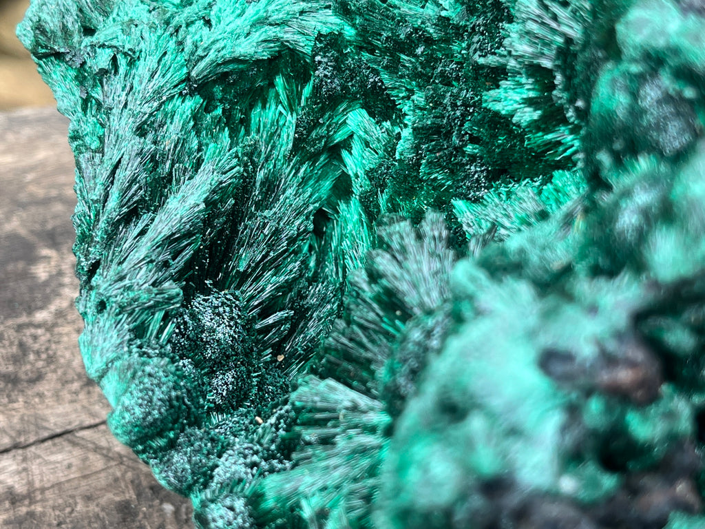 Natural Large Silky Malachite x 1 From Kasompe, Congo