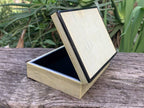 Hand-Made Jet and African Butter Jade Stone Jewellery Box x 1 From Southern Africa