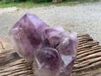 Polished XL Multi-Terminated Amethyst Window Quartz Cluster x 1 From Akansobe, Madagascar