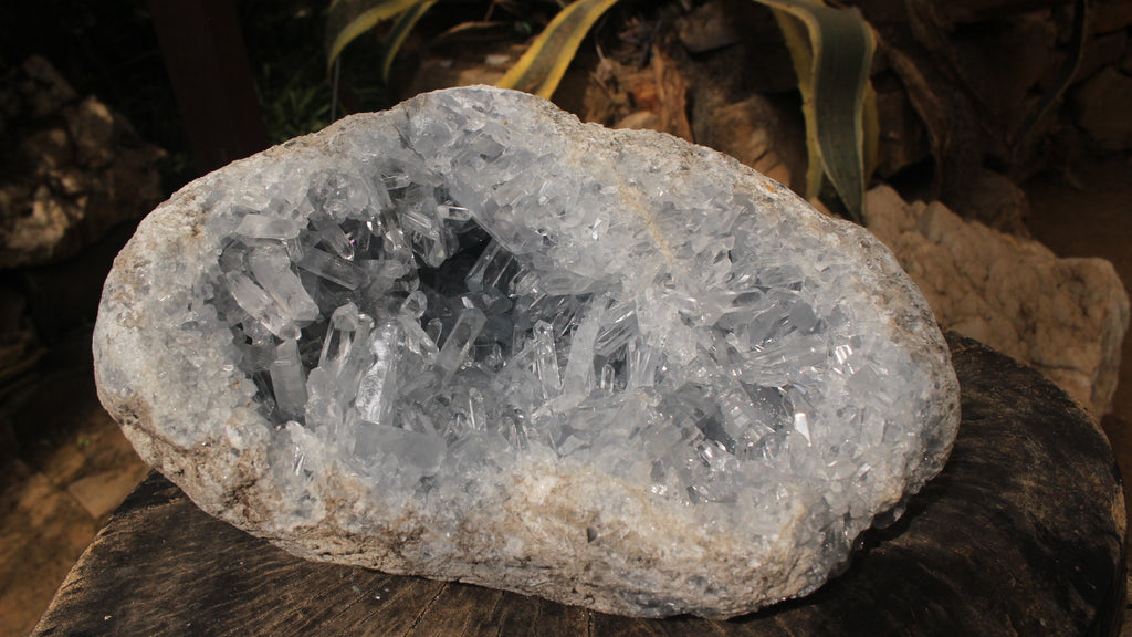 Natural Exquisite XL Acicular Celestite Geode x 1 From Sakoany, Madagascar