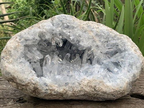 Natural Exquisite XL Acicular Celestite Geode x 1 From Sakoany, Madagascar