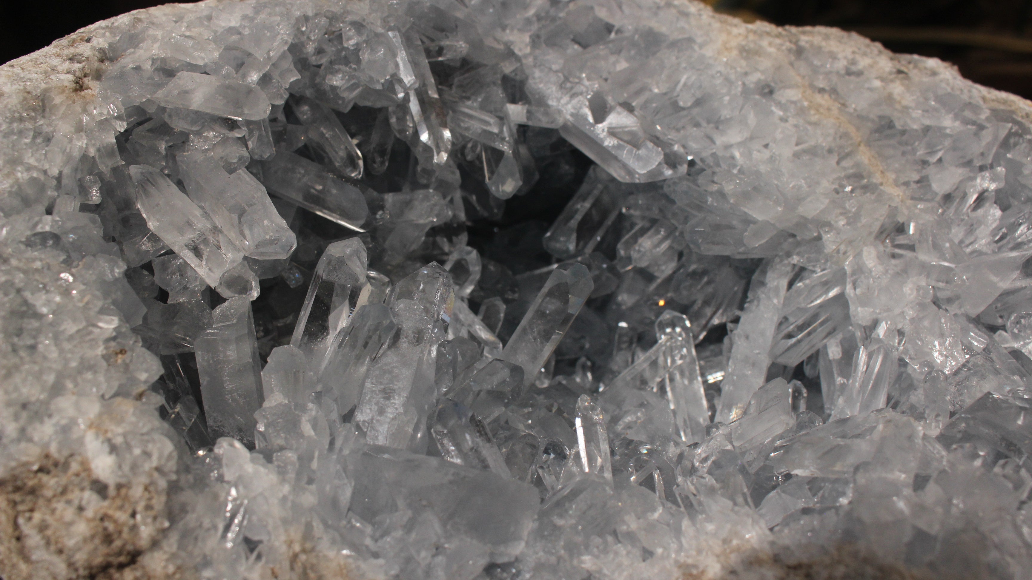 Natural Exquisite XL Acicular Celestite Geode x 1 From Sakoany, Madagascar