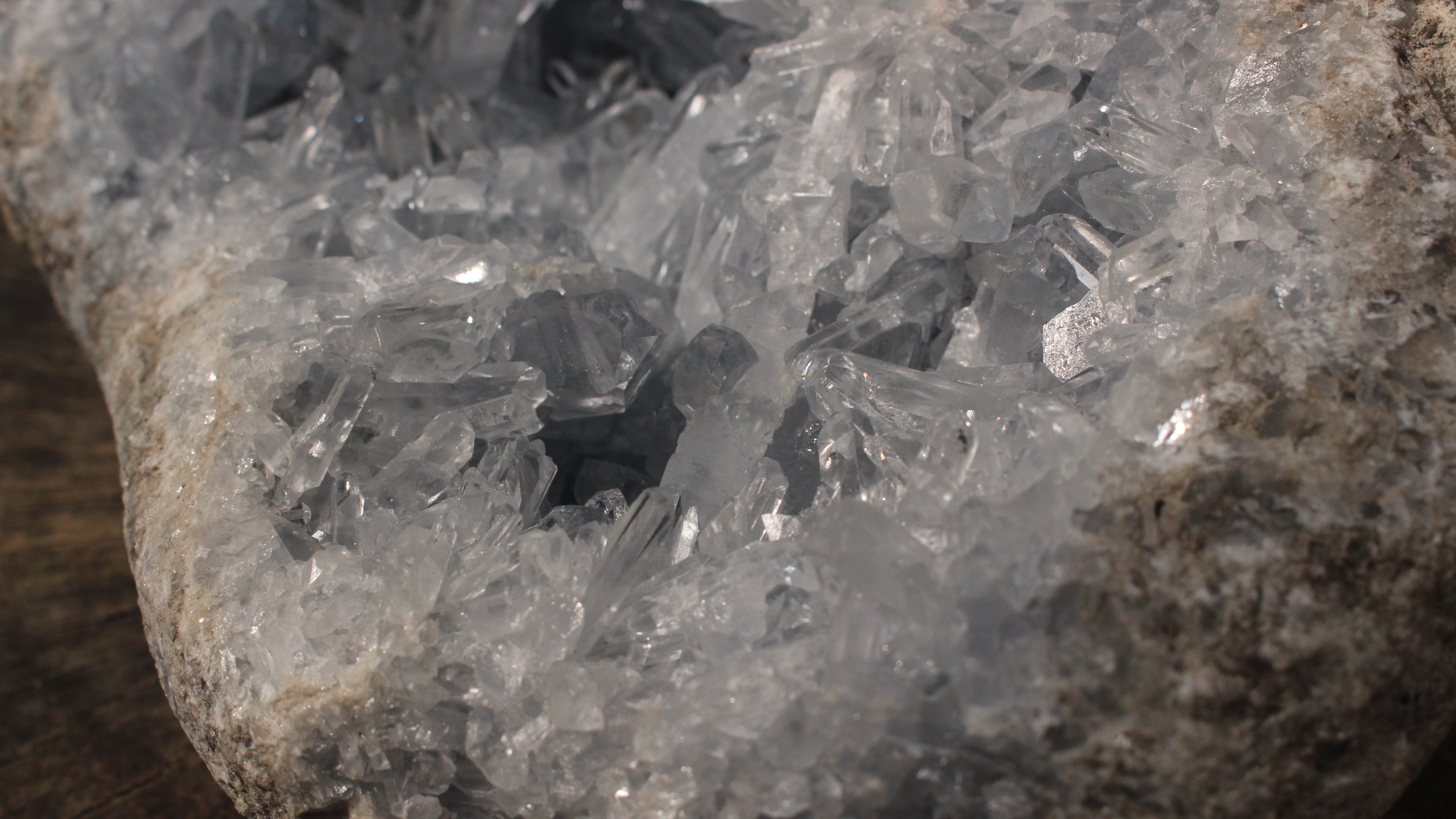Natural Exquisite XL Acicular Celestite Geode x 1 From Sakoany, Madagascar