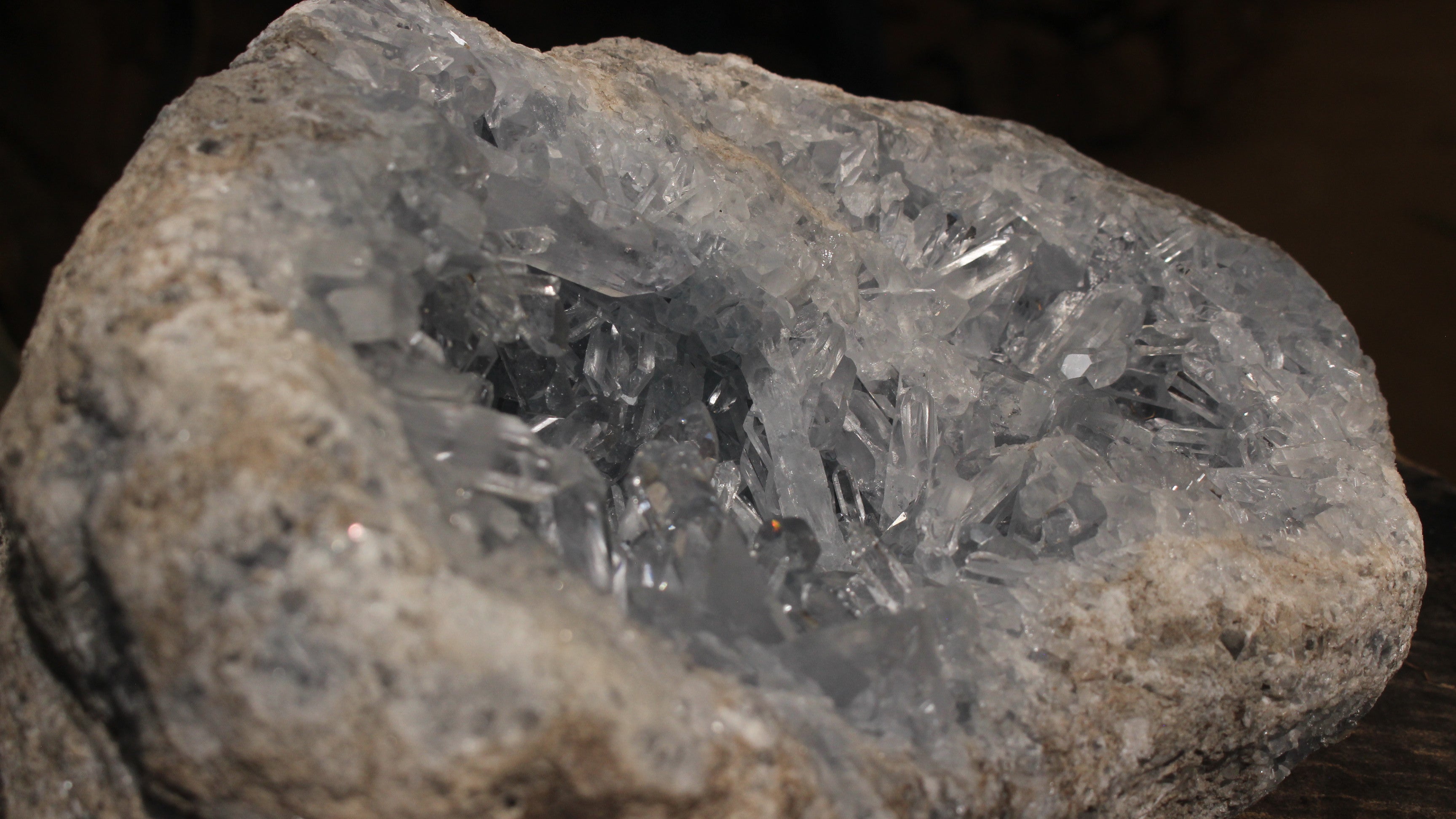 Natural Exquisite XL Acicular Celestite Geode x 1 From Sakoany, Madagascar
