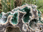 Natural XL Unique Multi-Vug Crystalline and Ball Malachite Specimen x 1 From Mindingi Mine, Cong