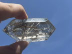 Polished Double-Terminated Quartz Crystal with Tourmaline Inclusions x 1 From Madagascar