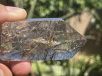 Polished Double-Terminated Quartz Crystal with Tourmaline Inclusions x 1 From Madagascar