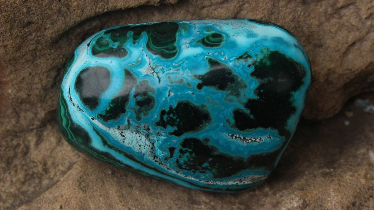 Polished Malacolla Free Form x 1 From Kulukuluku, Congo