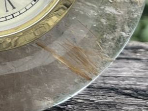 Hand-Made Golden Rutile Quartz Alarm Clock x 1 From Brazil