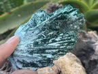 Natural Cabinet Lamellar Crystalline Malachite Pseudomorph Specimen x 1 From Lupoto Mine, Congo