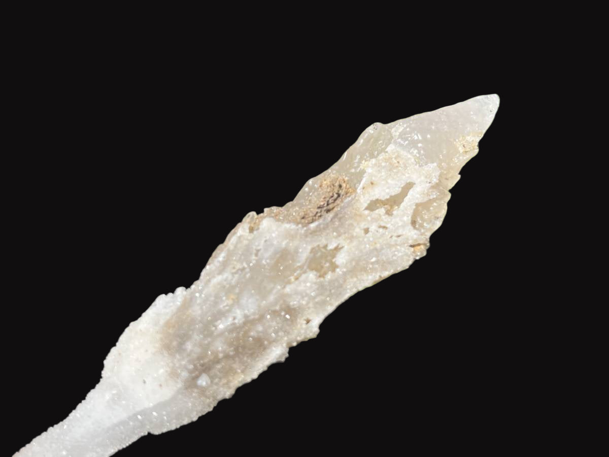 Natural Druzy Quartz Coated Spearhead Calcite Pseudomorph Specimen x 1 From Alberts Mountain, Lesotho