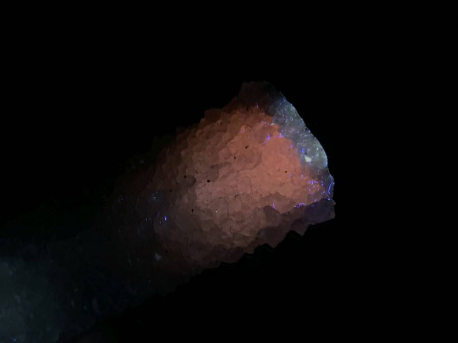 Natural Tabular Druzy Quartz Coated Lamular Calcite Crystal x 1 From Albert's Mountain, Lesotho