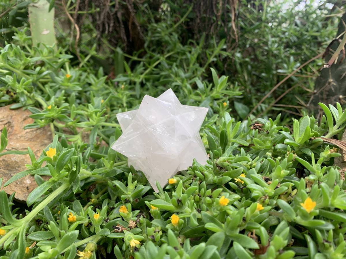 Hand Made Girasol Pearl Merkabah Star x 1 from Ambatondrazaka, Madagascar