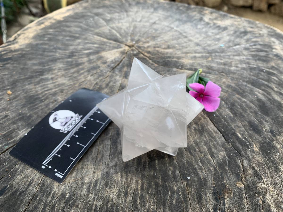 Hand Made Girasol Pearl Merkabah Star x 1 from Ambatondrazaka, Madagascar