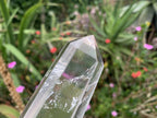 Polished Rainbow-Veil Clear Quartz Crystal x 1 from Madagascar