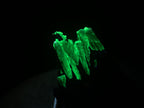 Natural Schorl Black Tourmaline Specimen with Fluorescent Hyalite Capping x 1 From Erongo, Namibia