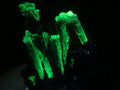 Natural Schorl Black Tourmaline Specimen with Fluorescent Hyalite Capping x 1 From Erongo, Namibia