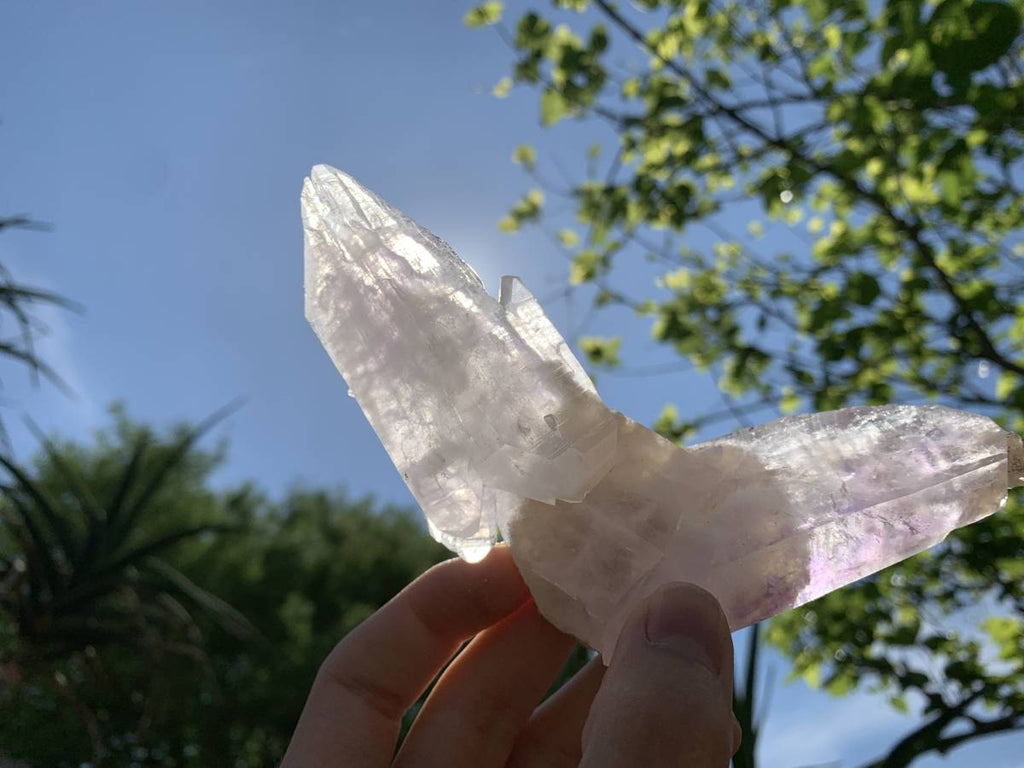 Natural Multi-Terminated L-Shaped Brandberg Amethyst Floater Crystal x 1 From Brandberg, Namibia