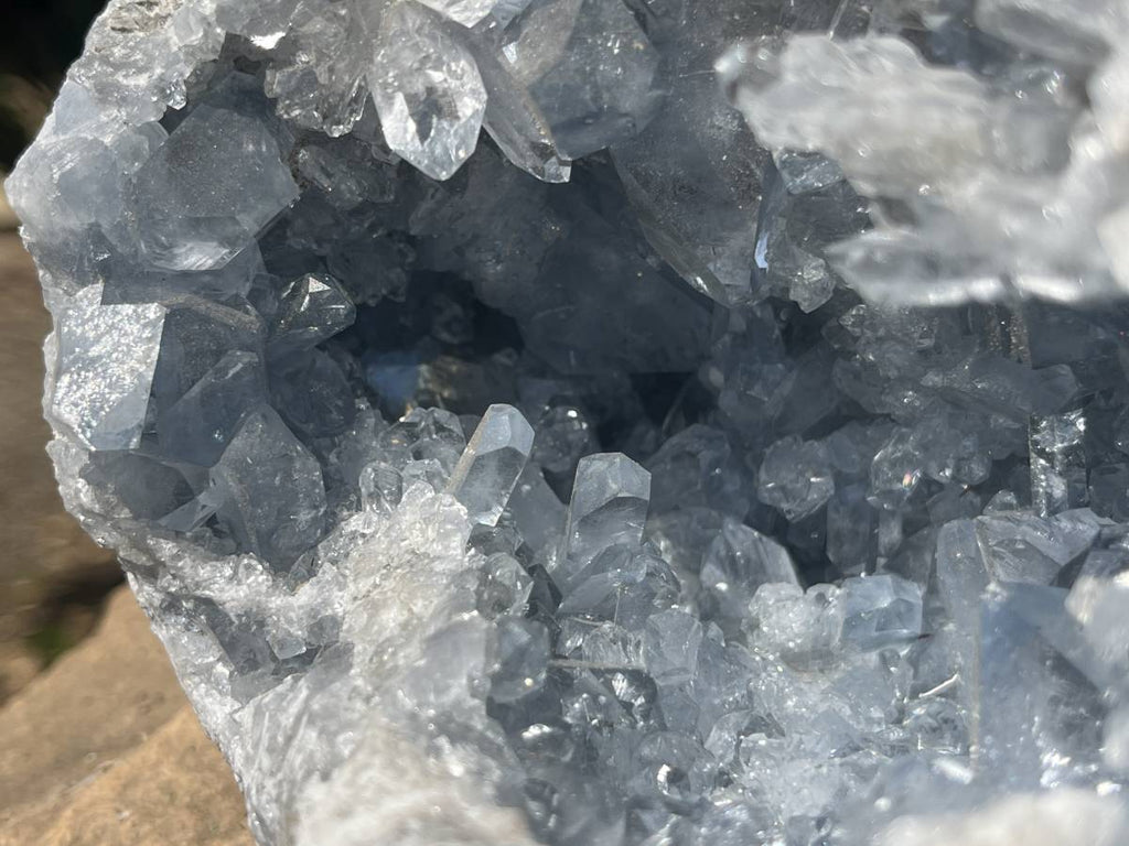 Natural Acicular Celestite Geode x 1 From Sakoany, Madagascar