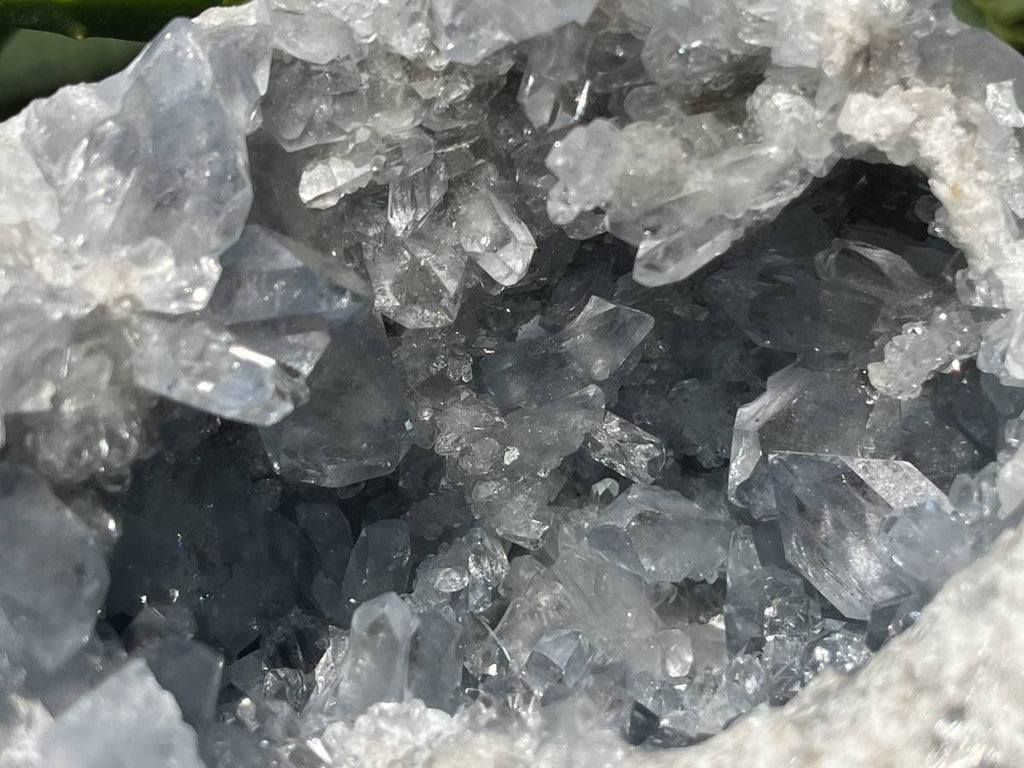 Natural Acicular Celestite Geode x 1 From Sakoany, Madagascar