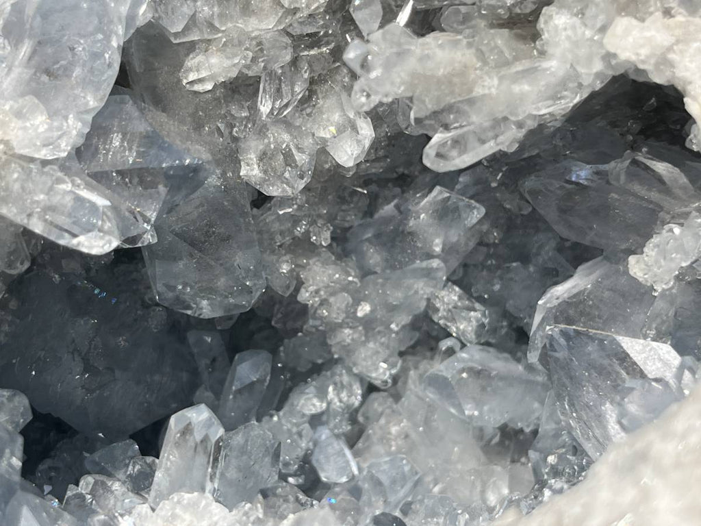 Natural Acicular Celestite Geode x 1 From Sakoany, Madagascar