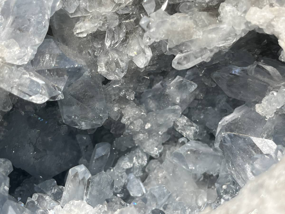 Natural Acicular Celestite Geode x 1 From Sakoany, Madagascar