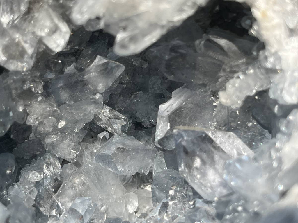 Natural Acicular Celestite Geode x 1 From Sakoany, Madagascar