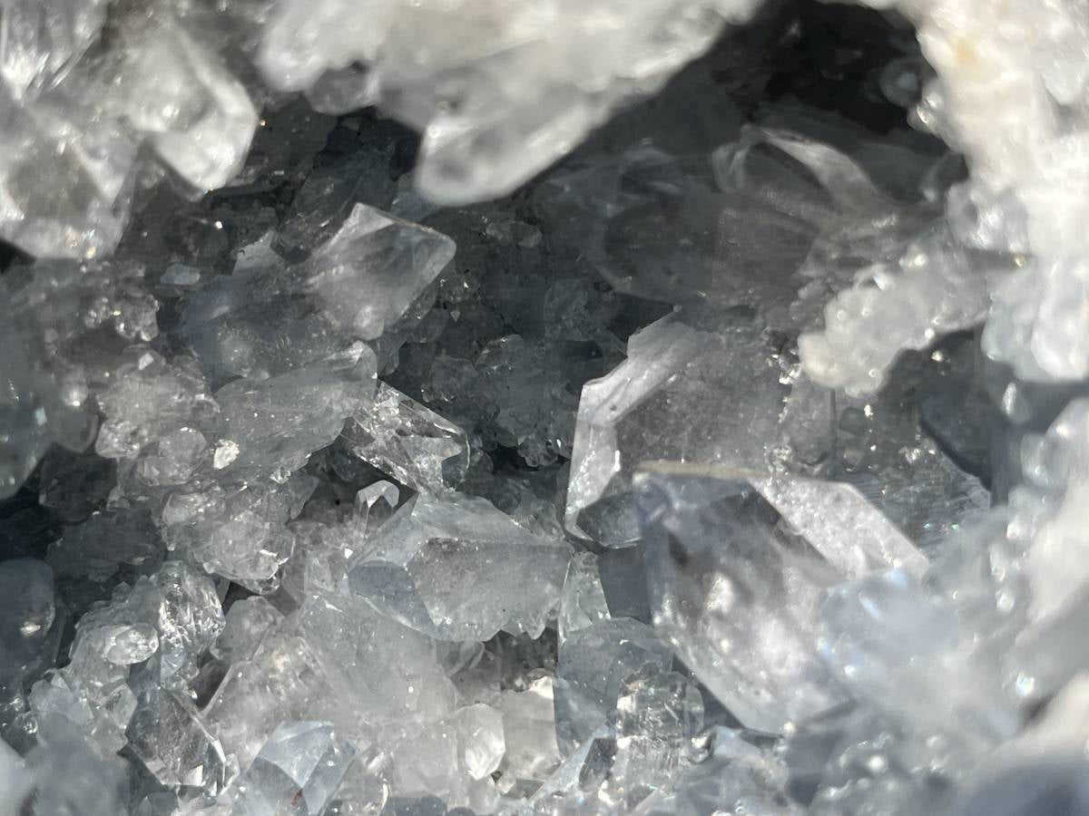 Natural Acicular Celestite Geode x 1 From Sakoany, Madagascar