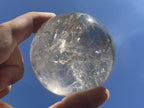 Polished Rainbow-Veiled Clear Quartz Crystal Ball x 1 From Madagascar