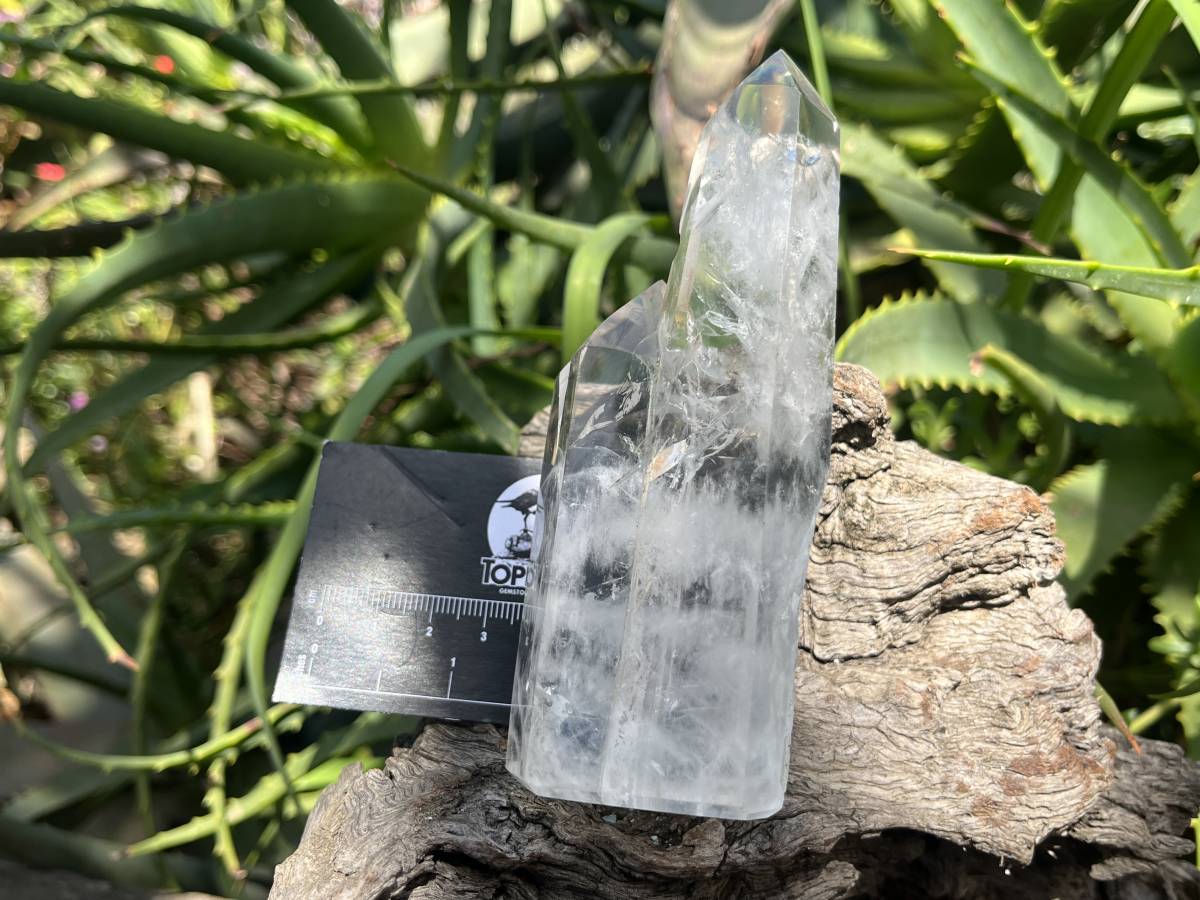 Polished Quadruple-Terminated Clear Quartz Cluster x 1 From Madagascar