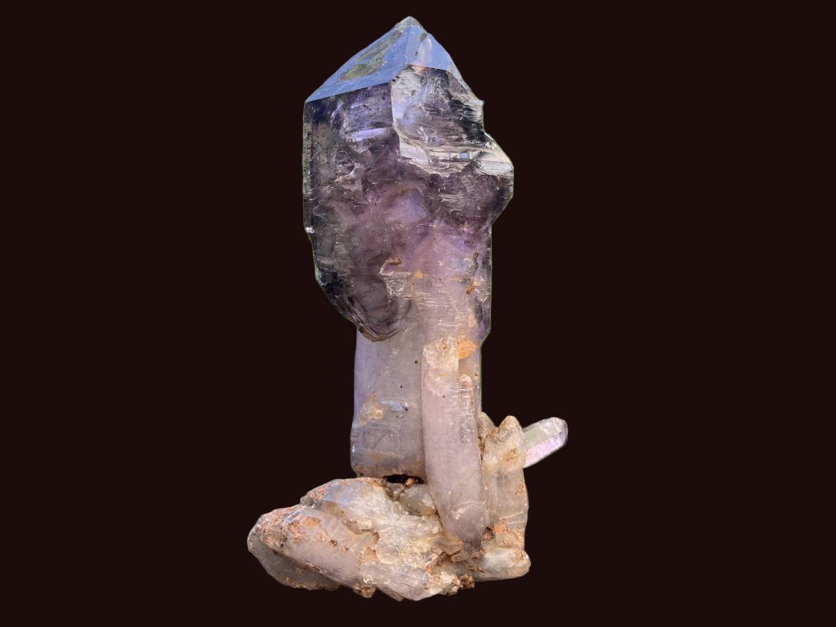 Natural XL Smokey Amethyst Window Quartz Scepter Crystal x 1 From Chiredzi, Zimbabwe