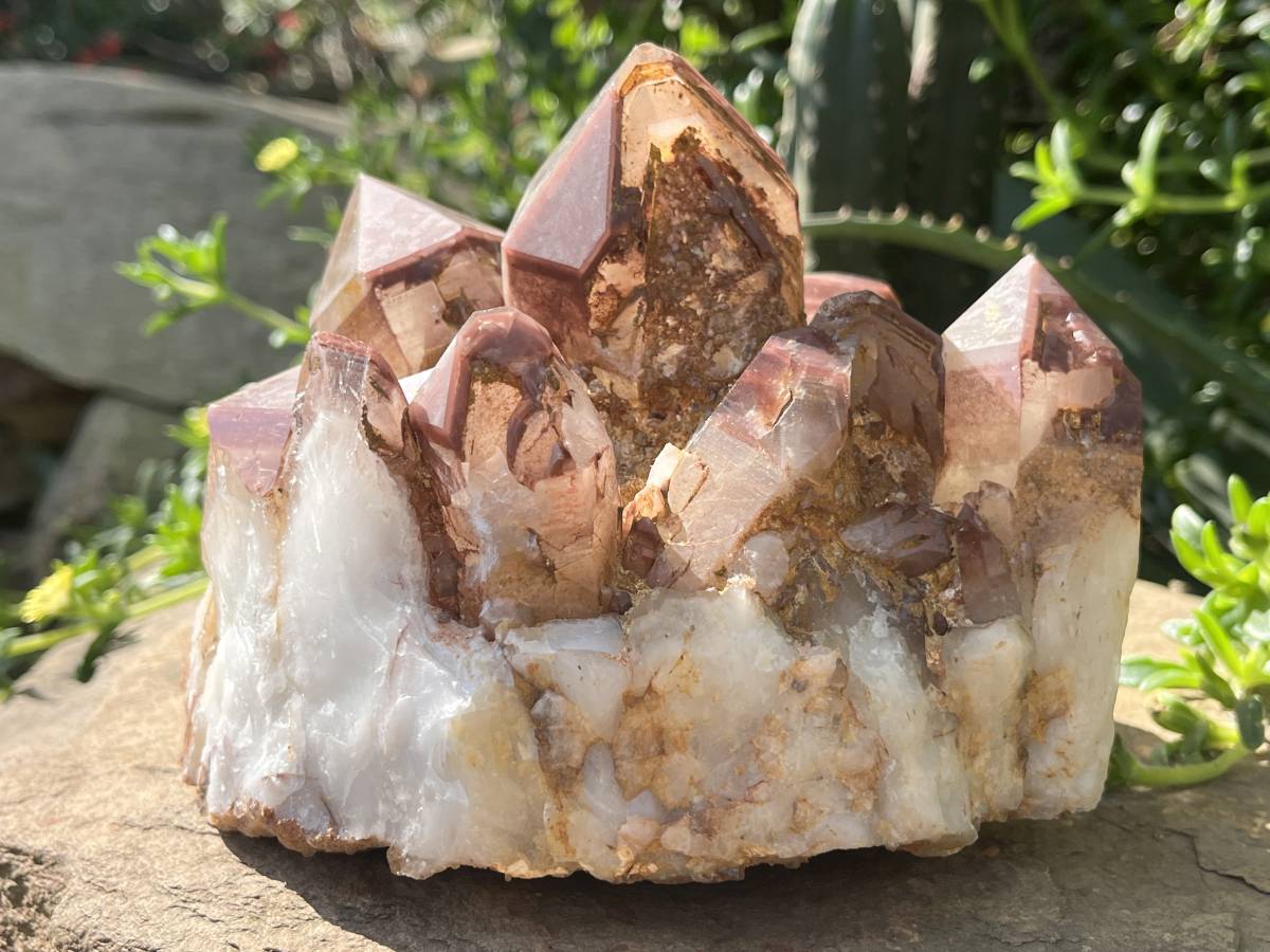 Natural XL Red Hematoid Quartz Crystal Cluster x 1 From Karoi, Zimbabwe