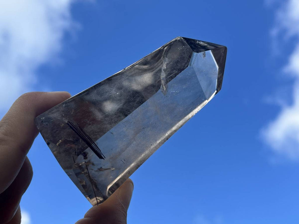 Polished Rutilated Smokey Quartz Crystal x 1 From Anzojorobe, Madagascar