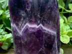 Polished Dark Chevron Amethyst Point x 1 From Zambia