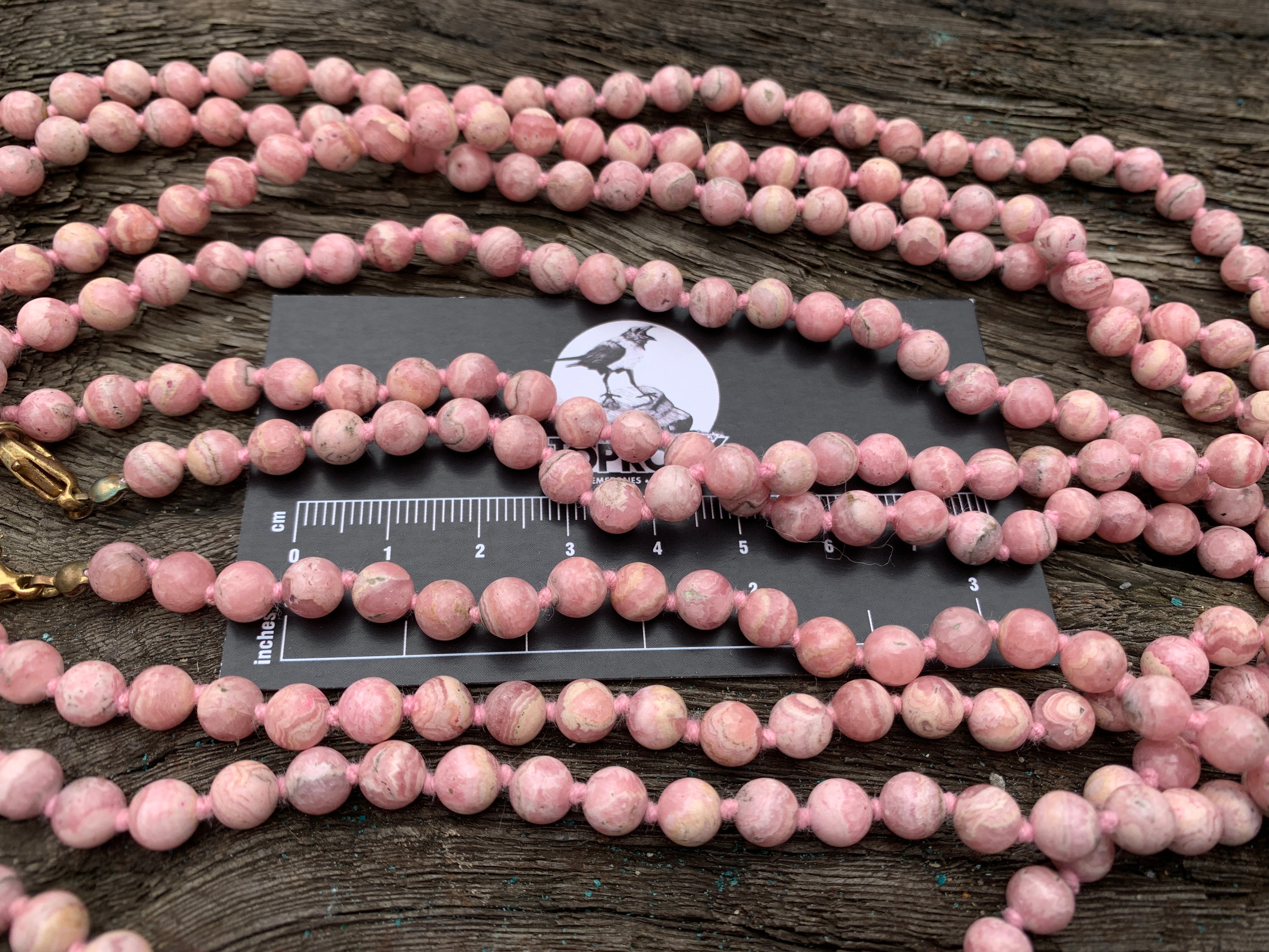 Hand Made Rare Vintage Rhodochrosite Bead Necklace - Sold Per Item - From Argentina