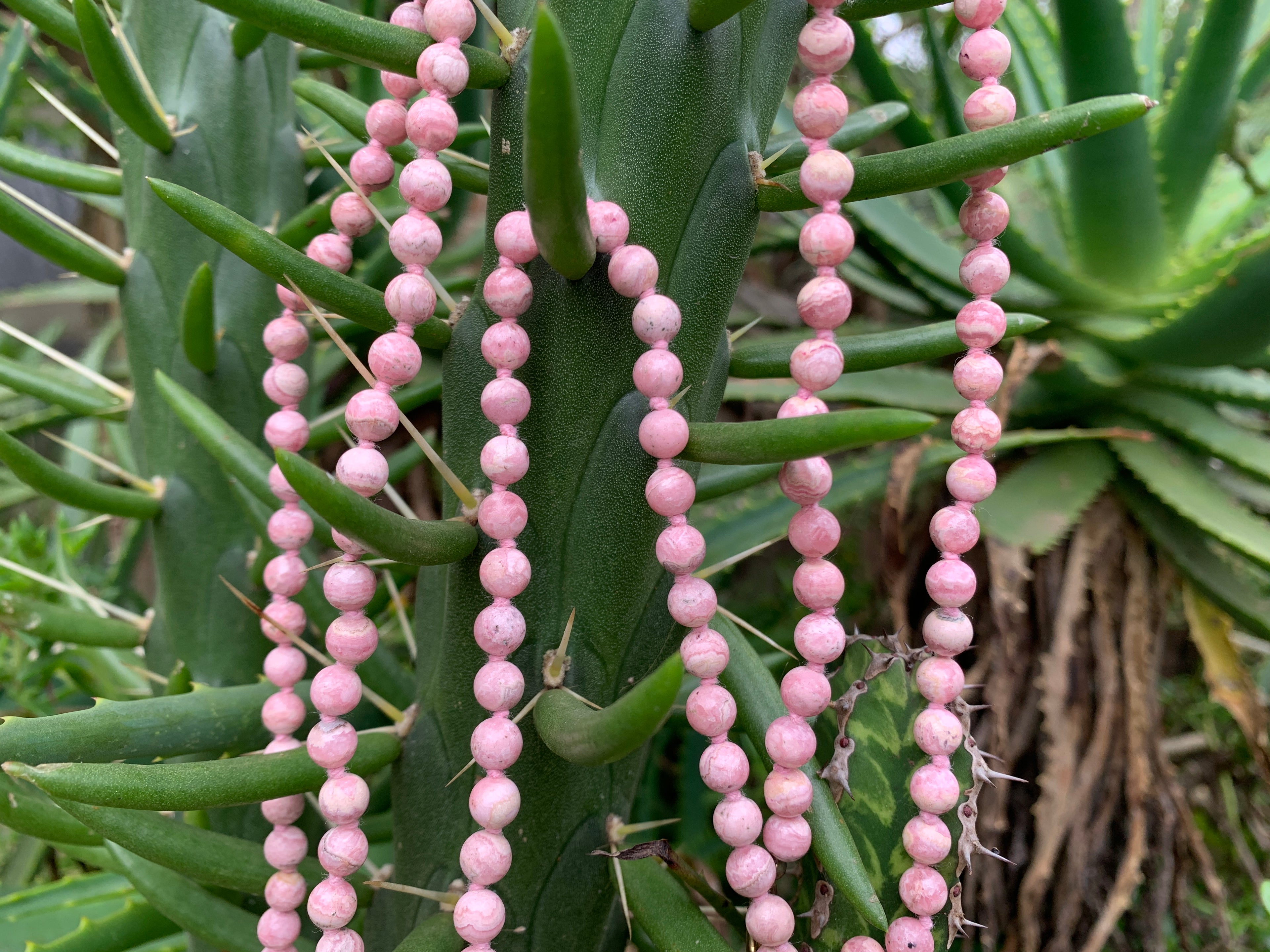 Hand Made Rare Vintage Rhodochrosite Bead Necklace - Sold Per Item - From Argentina