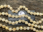 Hand-Made Golden Rutile Beaded Necklace - Sold Per Item - From Brazil
