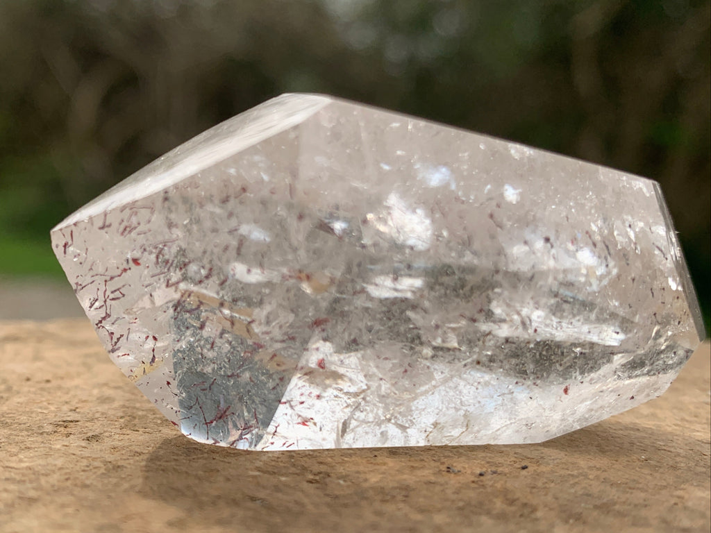 Polished Double Terminated Quartz Crystal with Lepidocrocite Inclusions x 1 From Madagascar