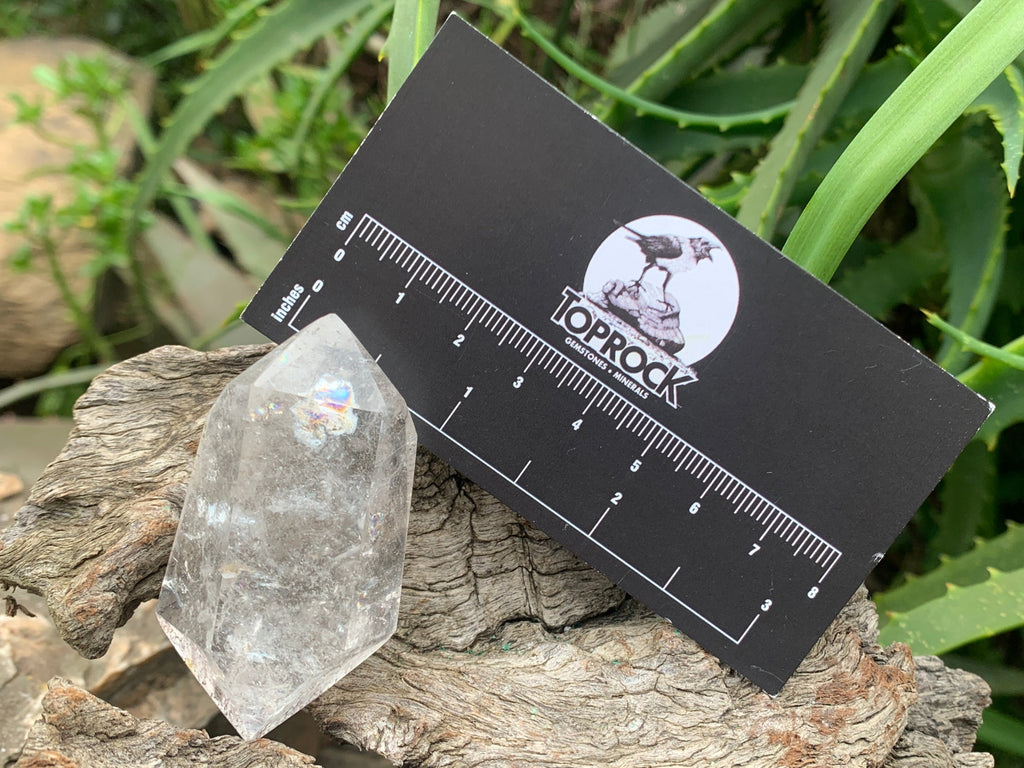Polished Double Terminated Quartz Crystal with Lepidocrocite Inclusions x 1 From Madagascar