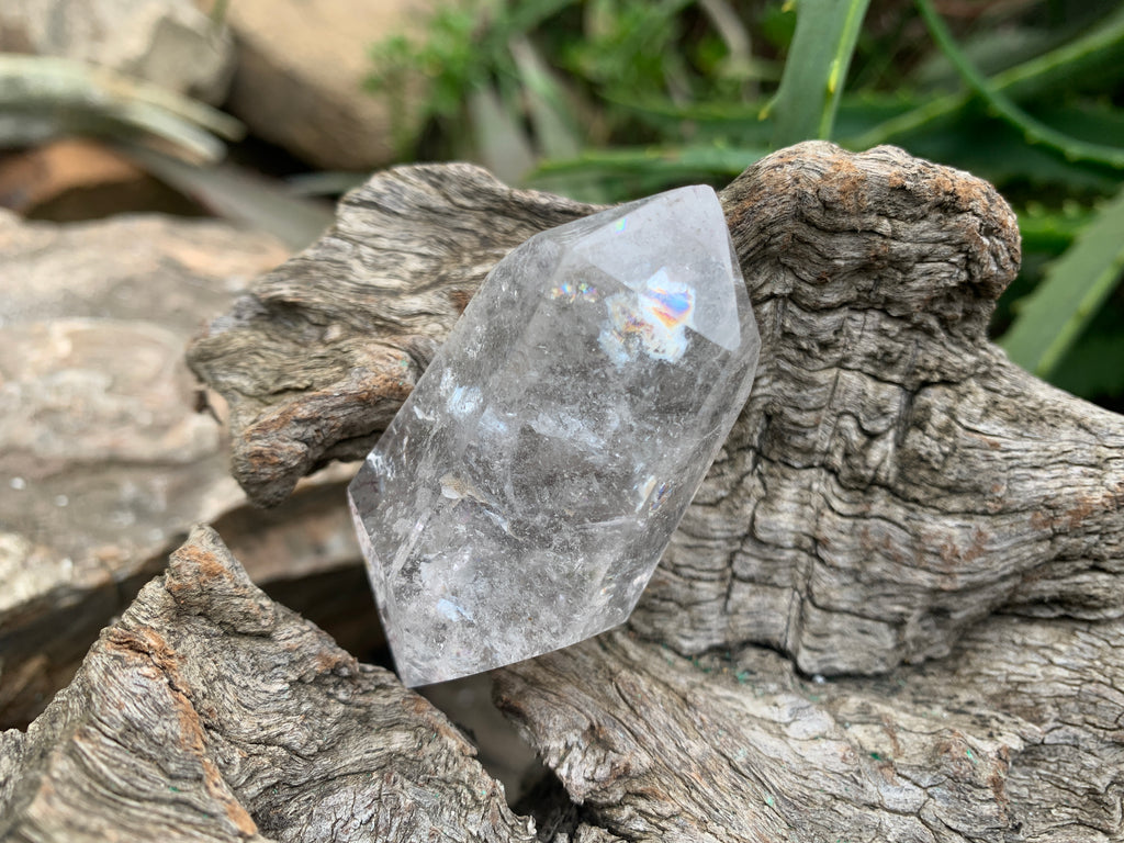 Polished Double Terminated Quartz Crystal with Lepidocrocite Inclusions x 1 From Madagascar