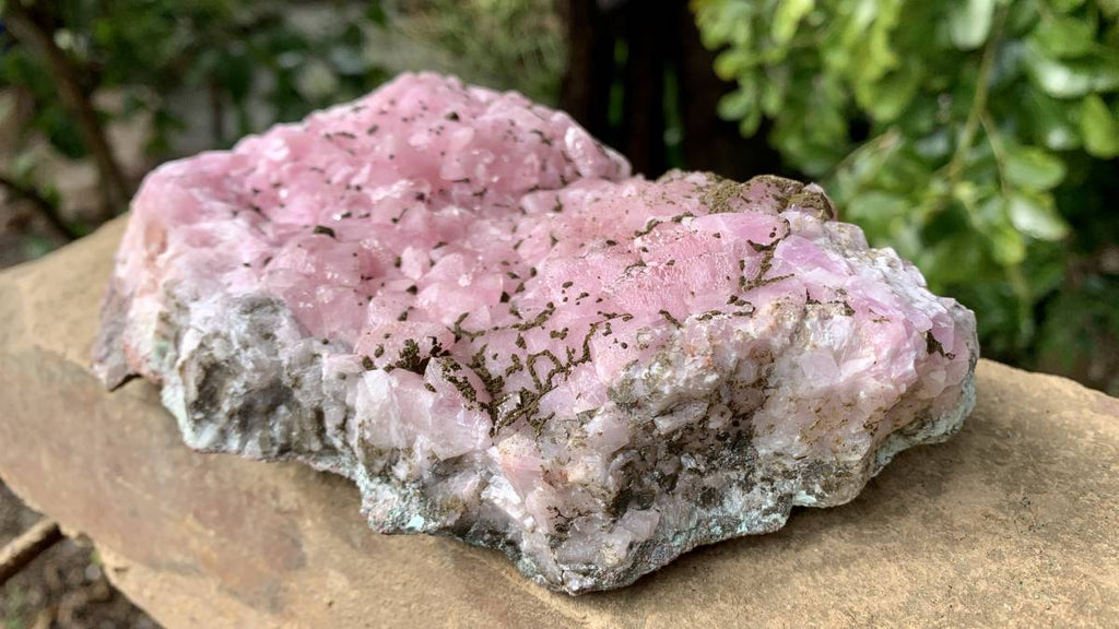 Natural Rare Rhodocalcite on Dolomite Specimen x 1 From Mashamba West Mine, Congo