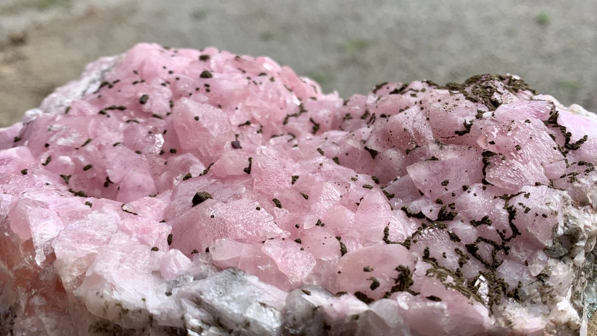Natural Rare Rhodocalcite on Dolomite Specimen x 1 From Mashamba West Mine, Congo
