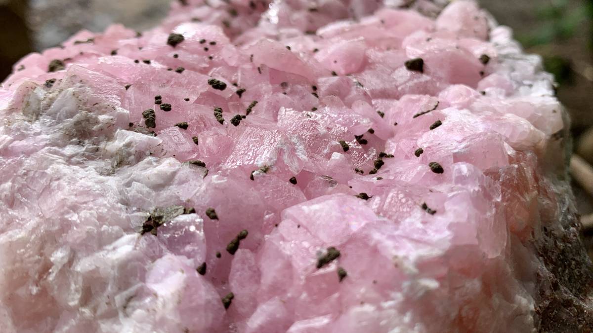 Natural Rare Rhodocalcite on Dolomite Specimen x 1 From Mashamba West Mine, Congo