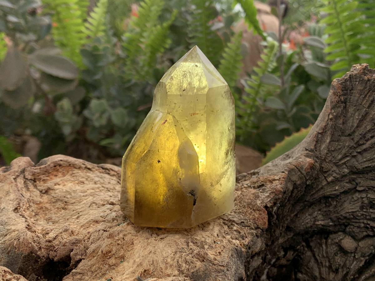 Polished Rare Smokey Citrine Twin Quartz Crystal x 1 From Madagascar